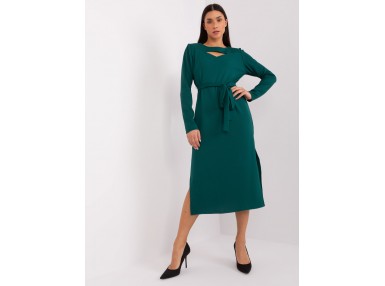 Robe longue avec ceinture - vert