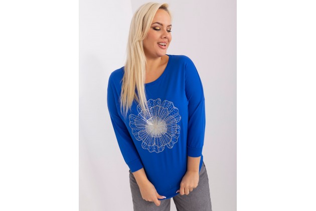 T-shirt avec imprimé -  cobalt