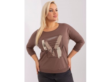 T-shirt avec imprimé - marron