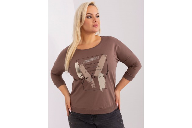 T-shirt avec imprimé - marron
