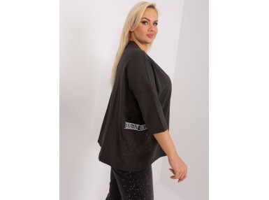 Sweat-shirt en coton avec poche - kaki