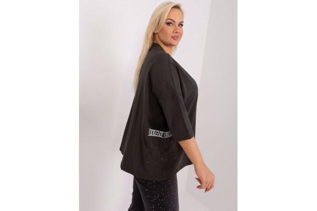 Sweat-shirt en coton avec poche - kaki