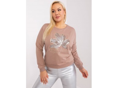 T-shirt à manches longues en coton - beige