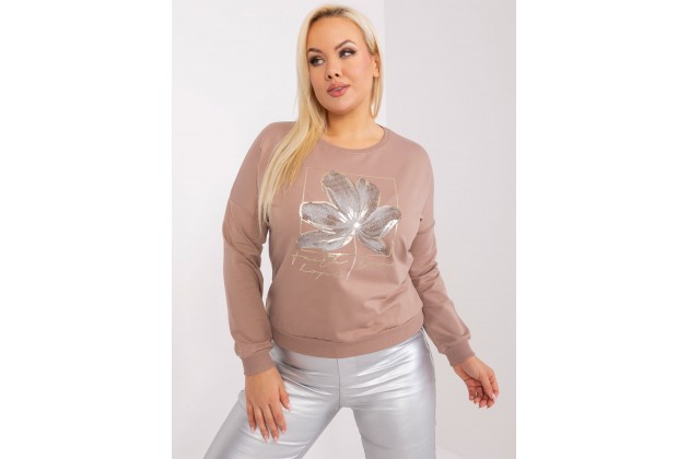 T-shirt à manches longues en coton - beige