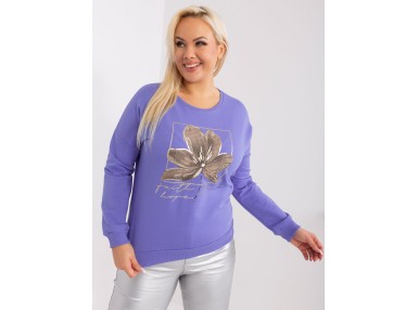 T-shirt à manches longues en coton - violet