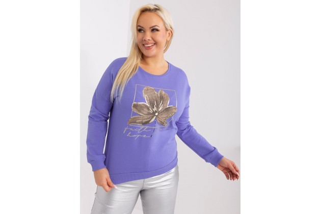 T-shirt à manches longues en coton - violet