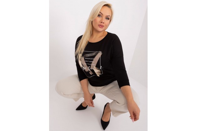 T-shirt avec imprimé - noire