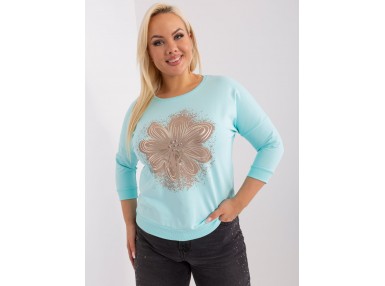 T-shirt à manches longues en coton - menthe