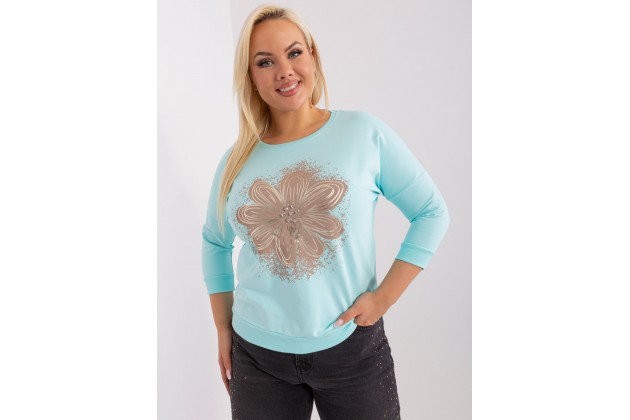 T-shirt à manches longues en coton - menthe