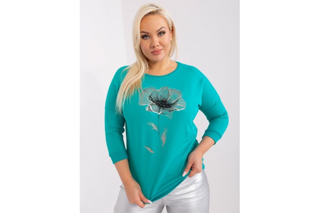 T-shirt avec imprimé - turquoise