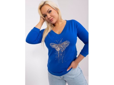 T-shirt en coton - cobalt