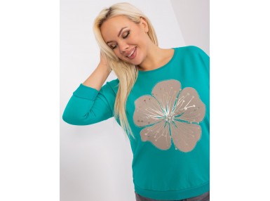 T-shirt en coton - turquoise