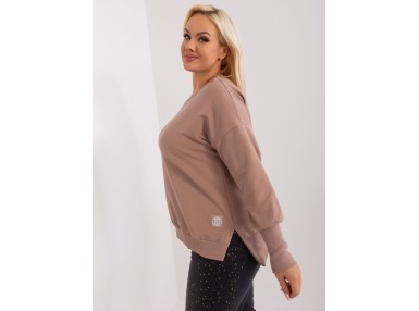 Sweat -shirt à encolure ronde - beige