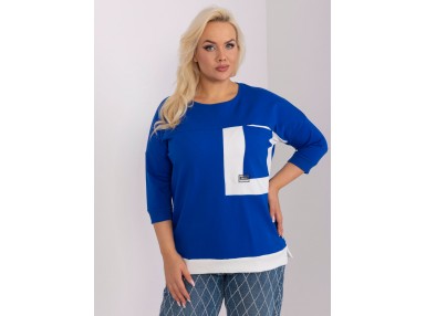 Sweat -shirt à encolure ronde - cobalt