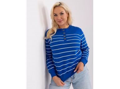 Sweat-shirt en coton - cobalt