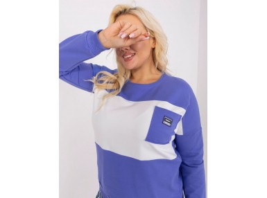 Sweat-shirt en coton avec poche - violet