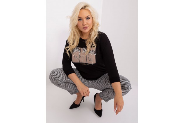 T-shirt en coton - noire