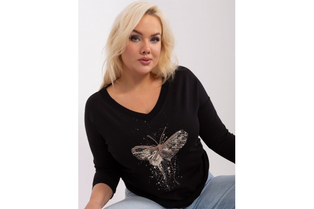 T-shirt en coton - noire