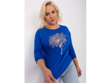 T-shirt en coton - cobalt
