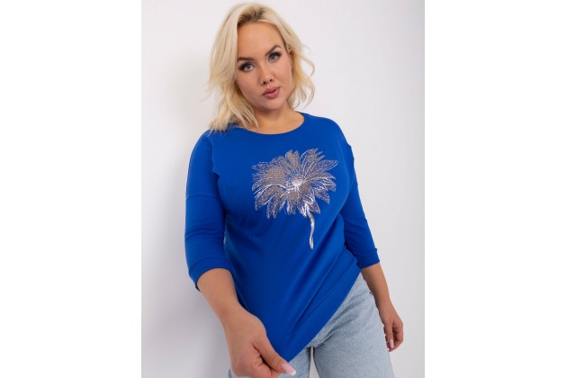 T-shirt en coton - cobalt