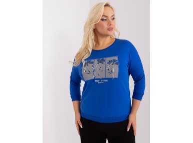 T-shirt en coton - cobalt