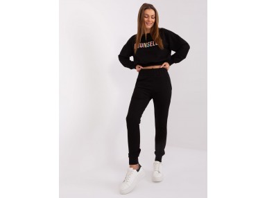 Ensemble confort avec sweat et pantalon - noir