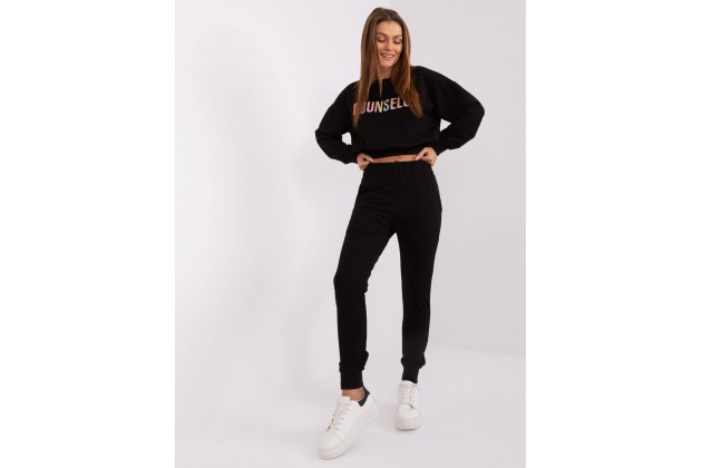 Ensemble confort avec sweat et pantalon - noir