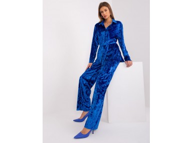 Ensemble confort avec sweat et pantalon ample - bleu