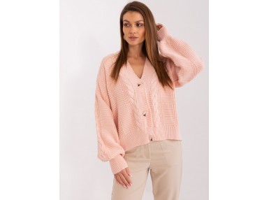 Gilet col V d'un - rose