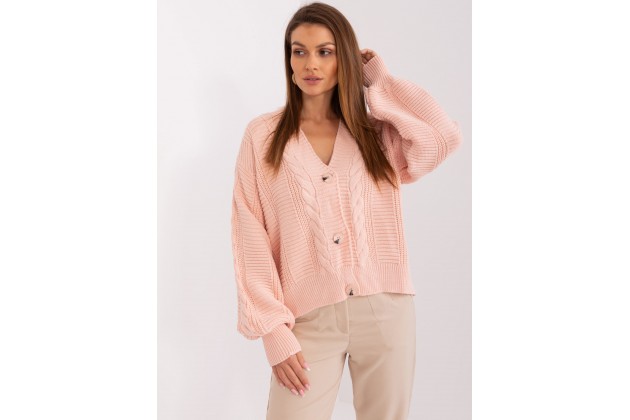 Gilet col V d'un - rose