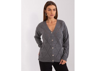 Gilet col V d'un - gris foncé