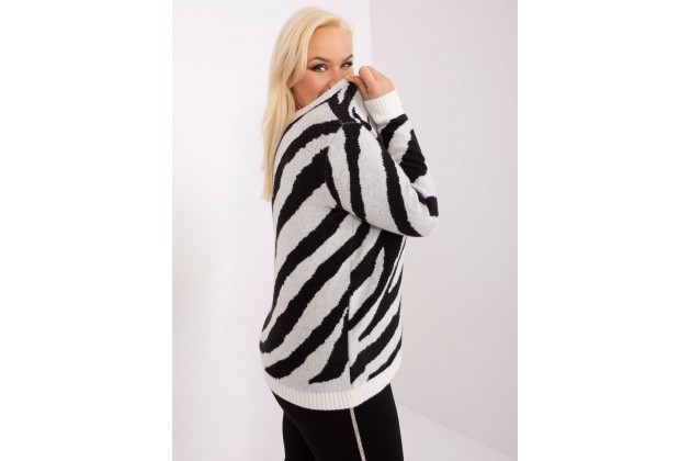 Pull en maille - blanc et noir