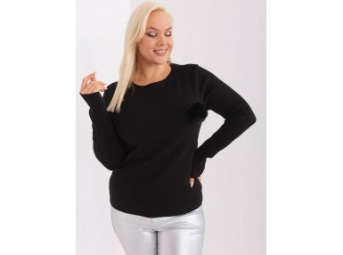 Pull moulante en maille - noir