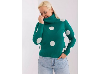 Pull col roulé doux à pois - maritime
