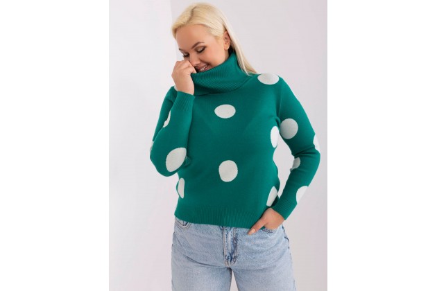 Pull col roulé doux à pois - maritime