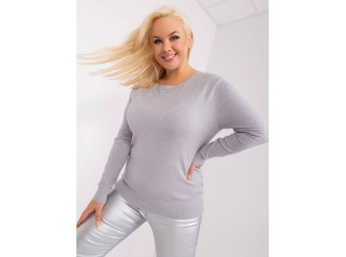 Pull moulante en maille - gris