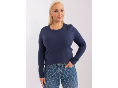 Pull moulante en maille - marine