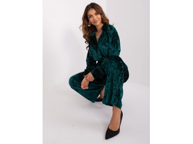 Ensemble confort avec sweat et pantalon ample - vert