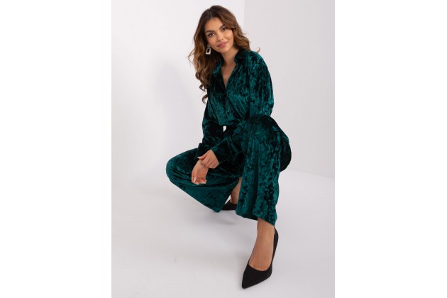 Ensemble confort avec sweat et pantalon ample - vert