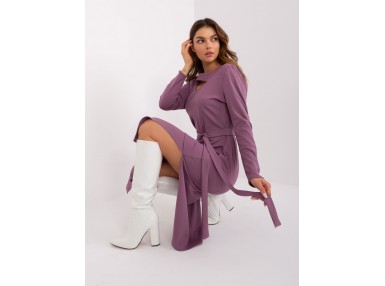 Robe longue avec ceinture - violet