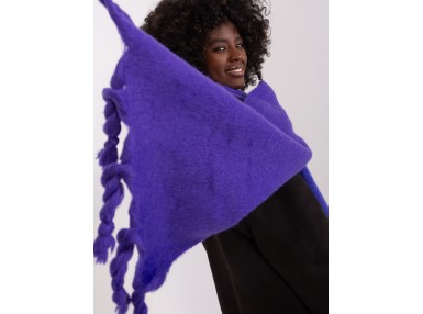 Écharpe frangée  - violet foncé