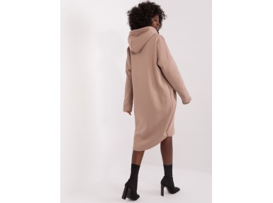 Sweat à capuche zippé - beige foncé