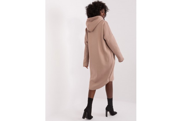 Sweat à capuche zippé - beige foncé