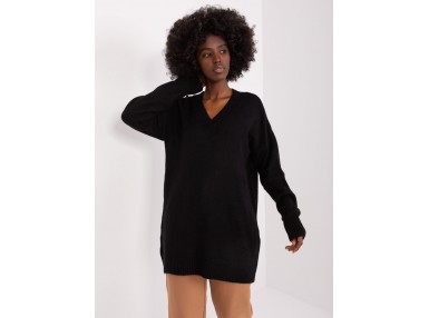 Pull à col en V - noir