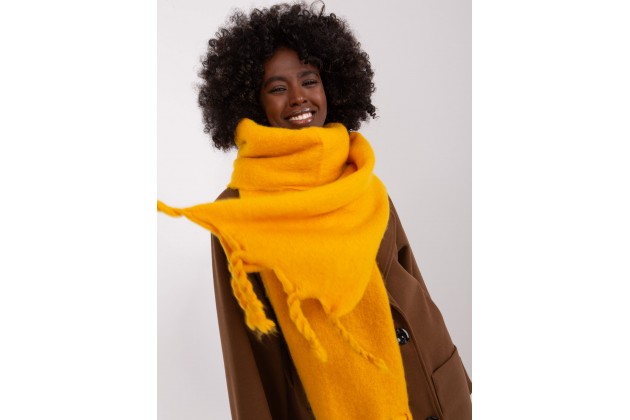 Écharpe frangée - jaune