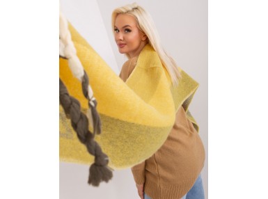 Écharpe frangée - jaune