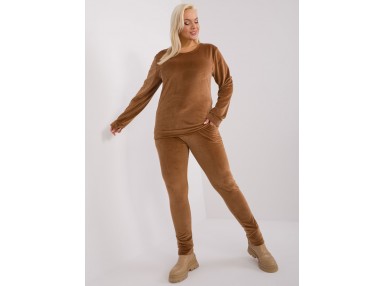 Ensemble avec chemisier et pantalon - marron clair