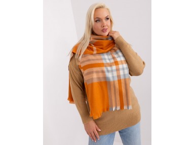 Écharpe à carreaux - orange