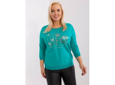 T-shirt en cotton - turquoise