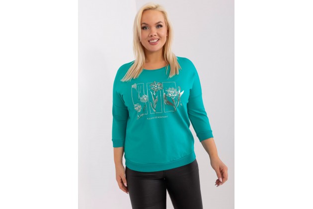 T-shirt en cotton - turquoise
